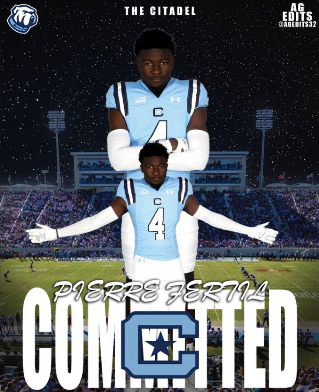 Feels like home: DB Pierre Fertil signs with The Citadel